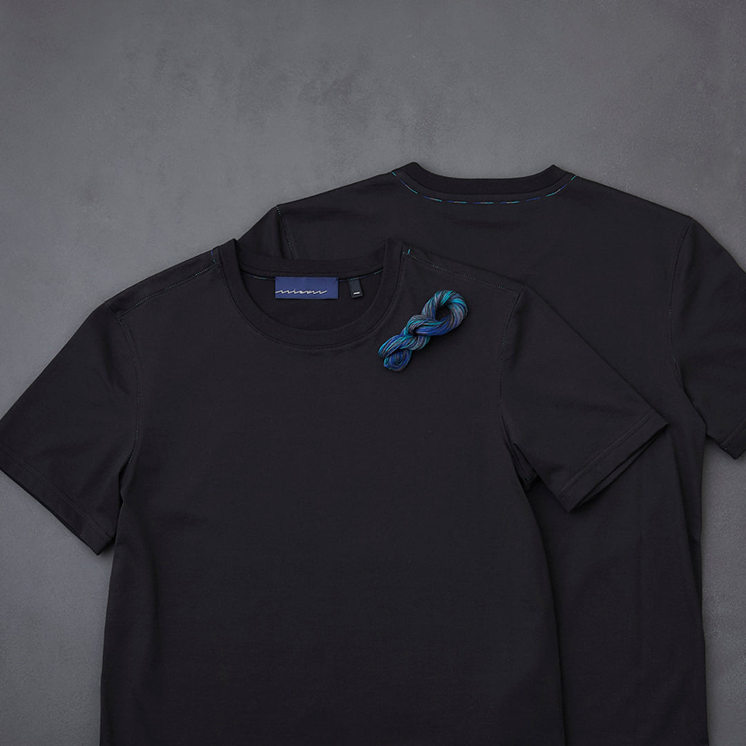 絣コットンTシャツ