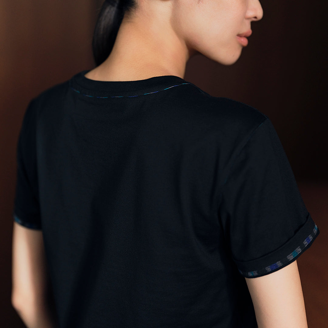 絣コットンTシャツ
