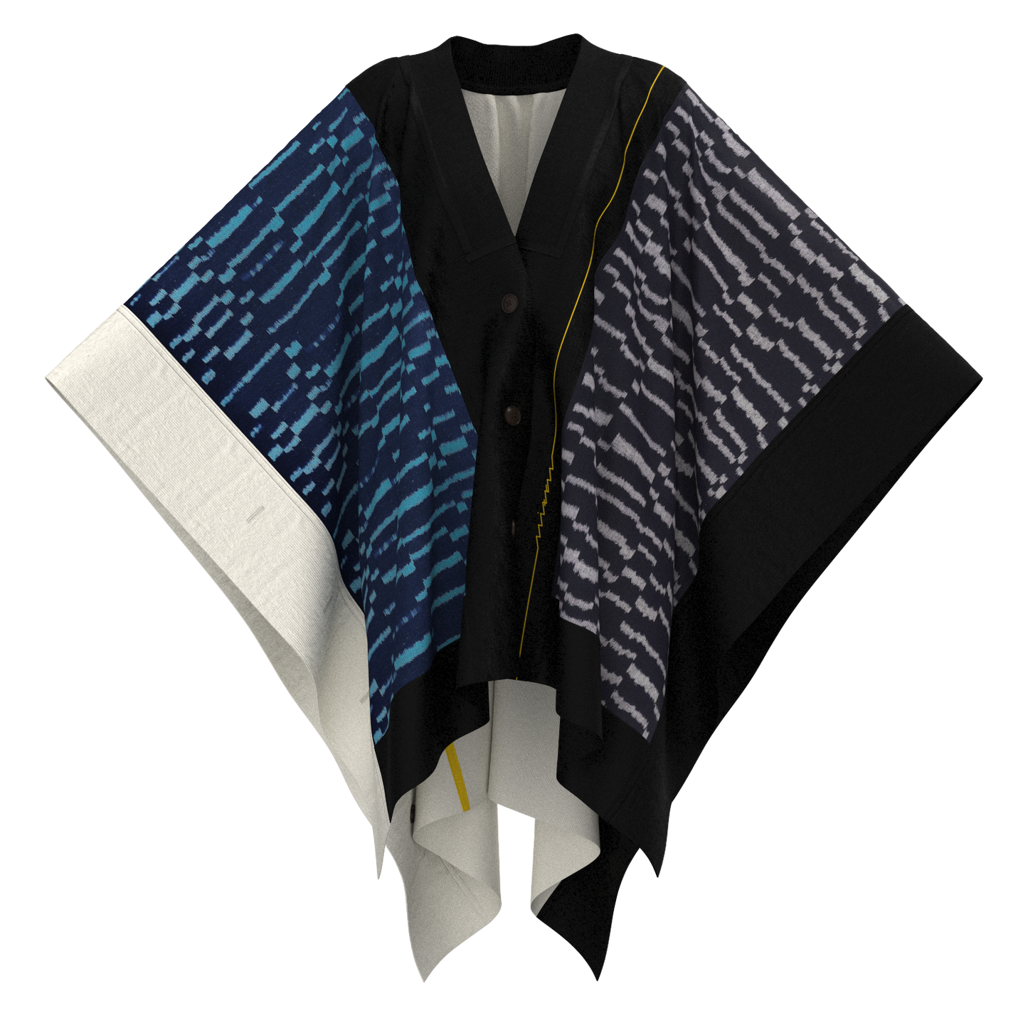 KAMUI - 久留米絣 板絣(特) 波ブロック 青&紫