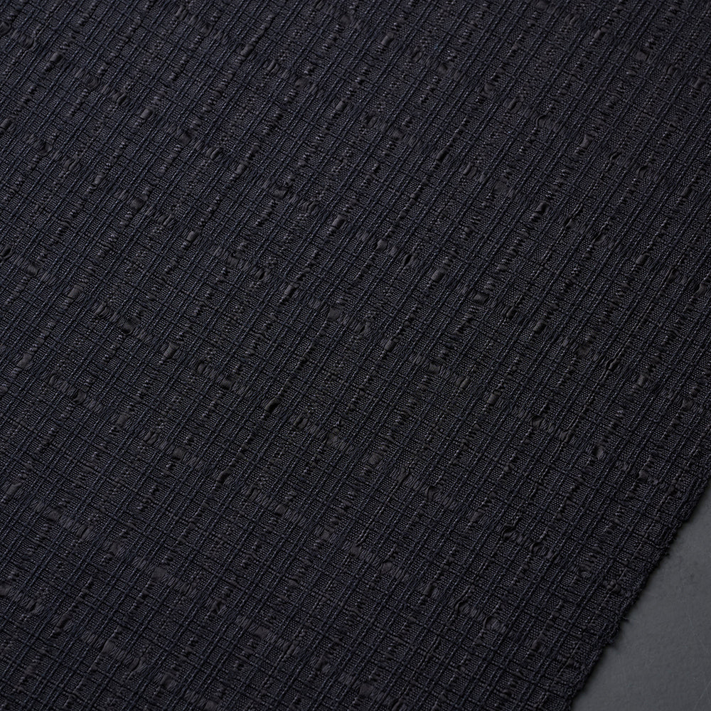 Fringe scarf, silk cord weave (black)