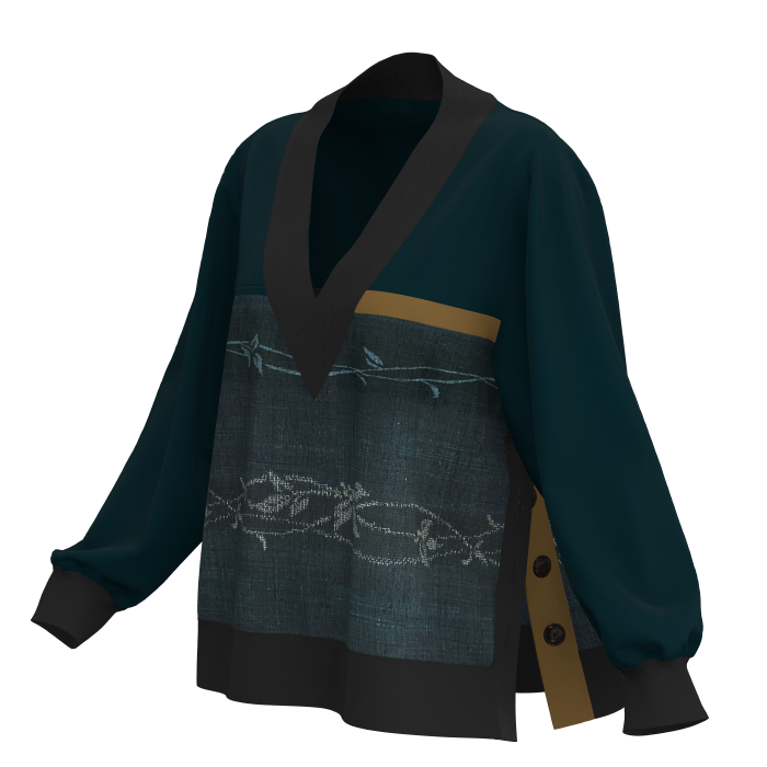 KIMONO Knit V-Neck Pullover/Women's