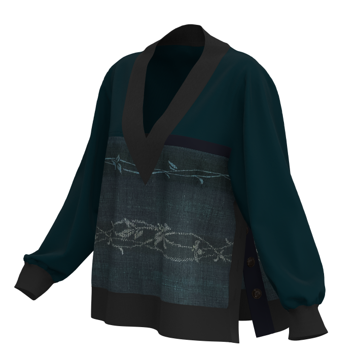 KIMONO Knit V-Neck Pullover/Women's