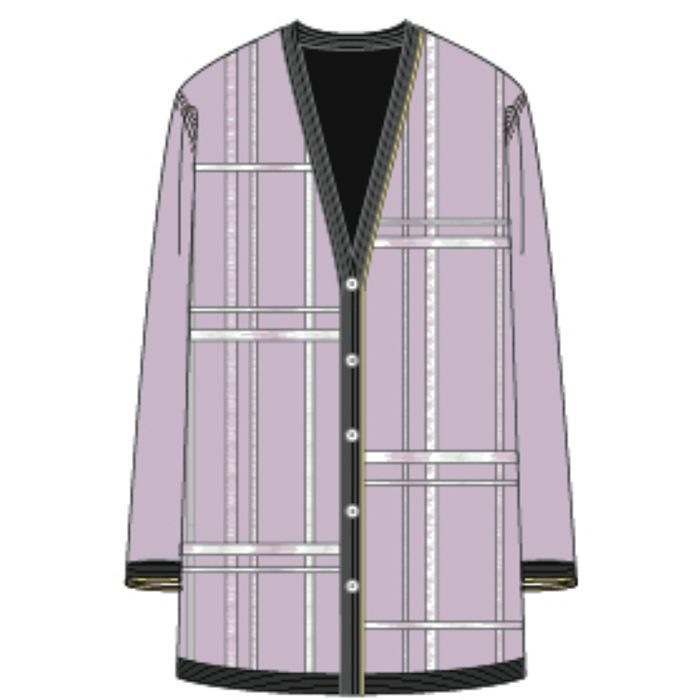 Knit cardigan Kasuri silk cashmere