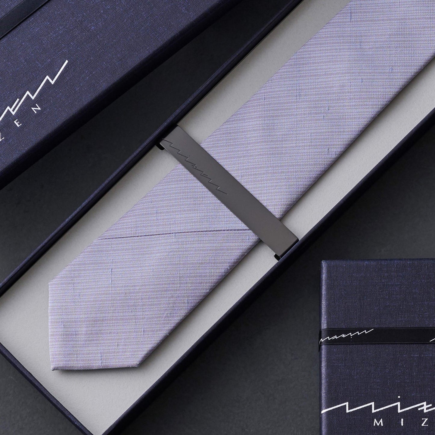 Slash tie/Men's - Ushiku Tsumugi "Noboru" Chambray Raincoat