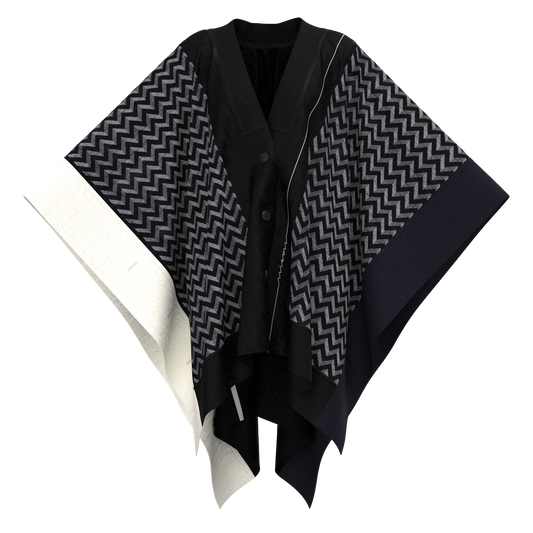 KIMONO knit square cape