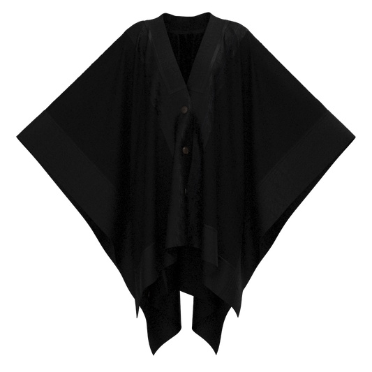 和服針織方形斗篷