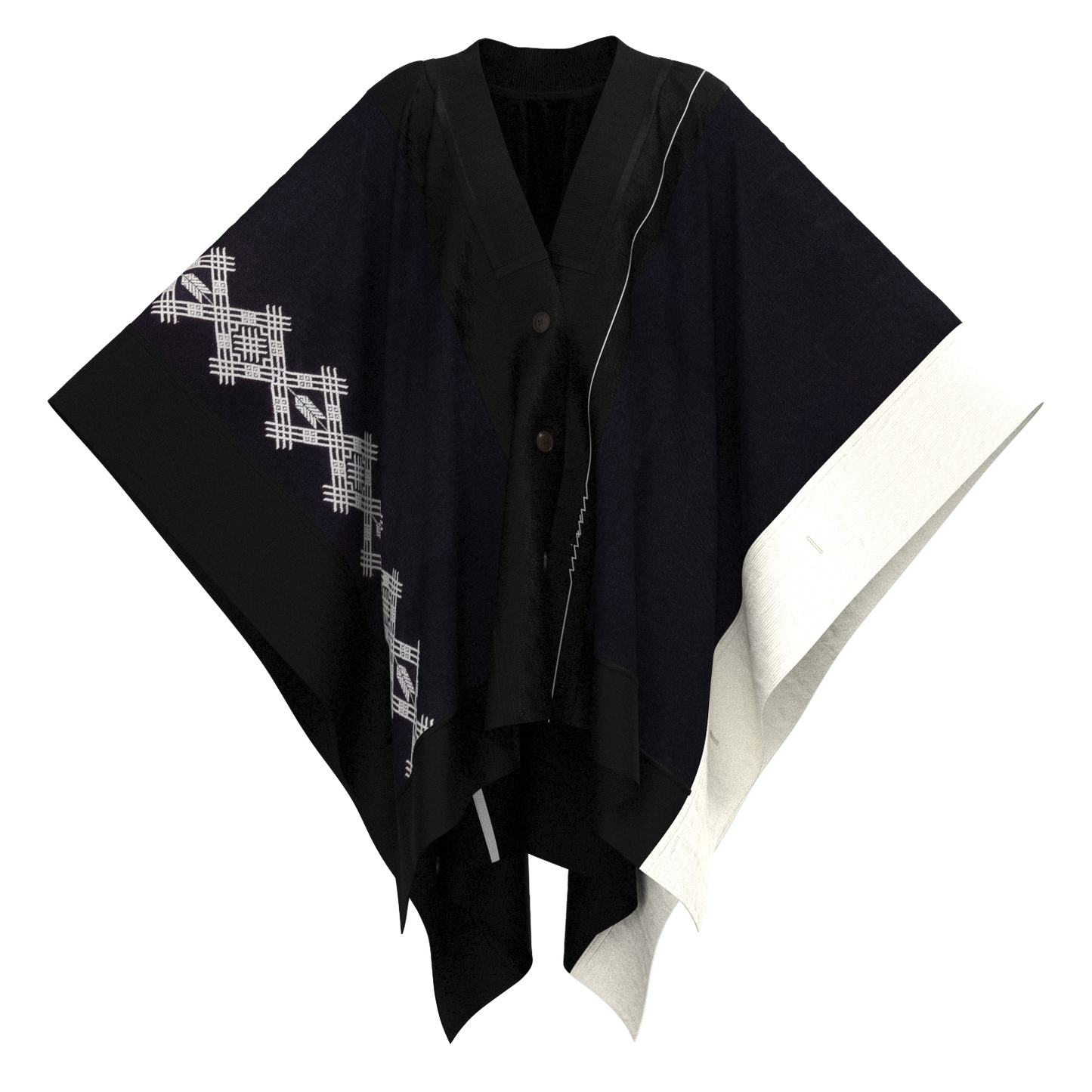 KIMONO knit square cape