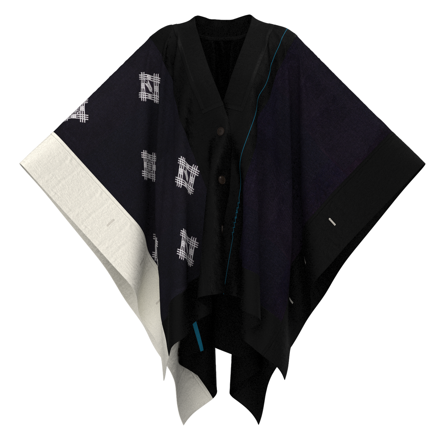 KIMONO knit square cape