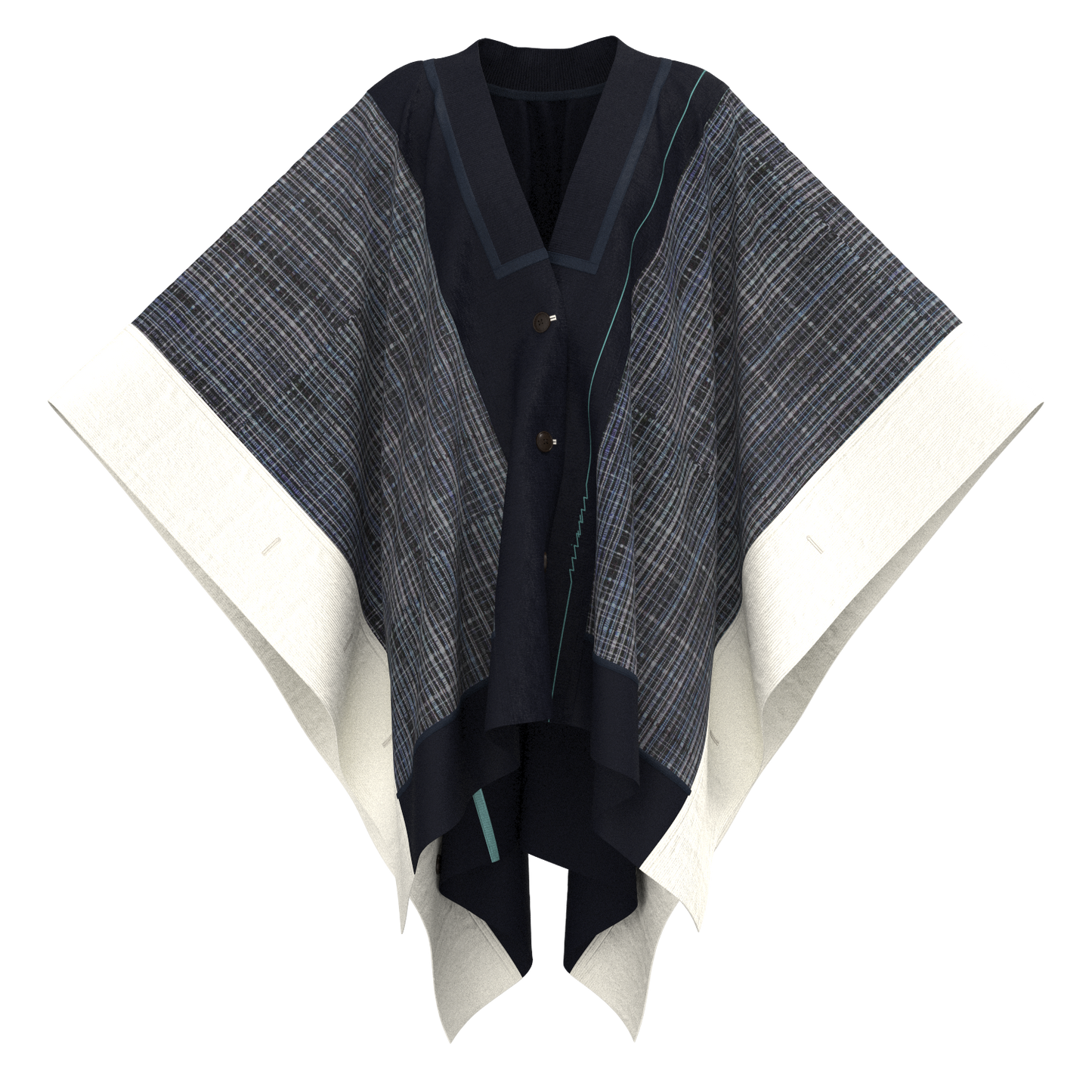 KIMONO knit square cape