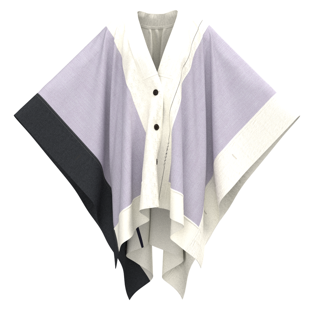 KIMONO knit square cape