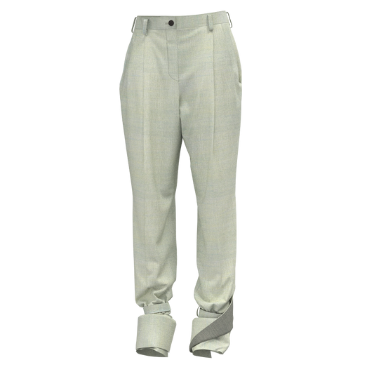 Double Cuff Tapered Pants - Omi Chijimi "Nobori"