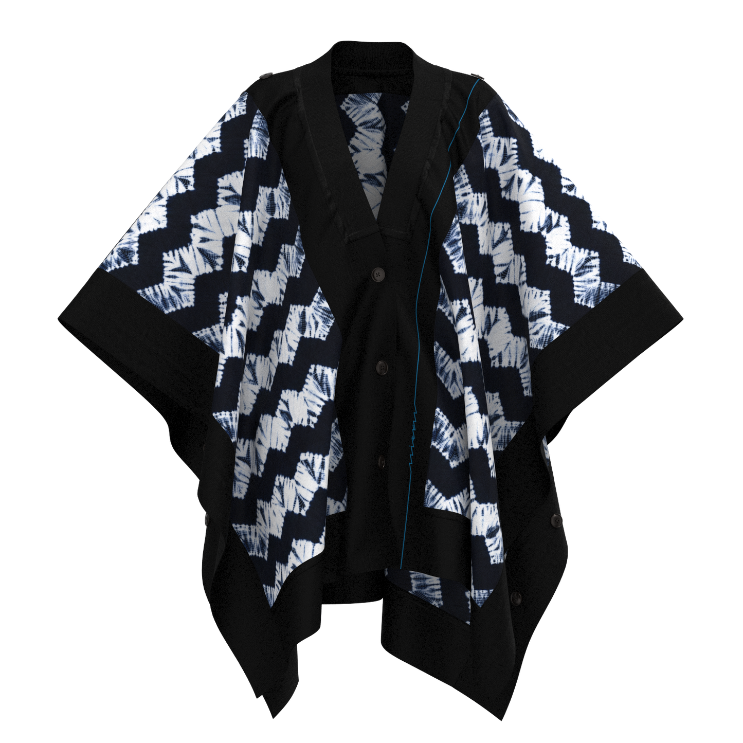 背中KIMONOニットスクエアケープ