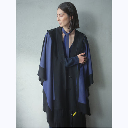 KAMUI - 牛首紬「勝」ランダムタテ絣フラシ雨