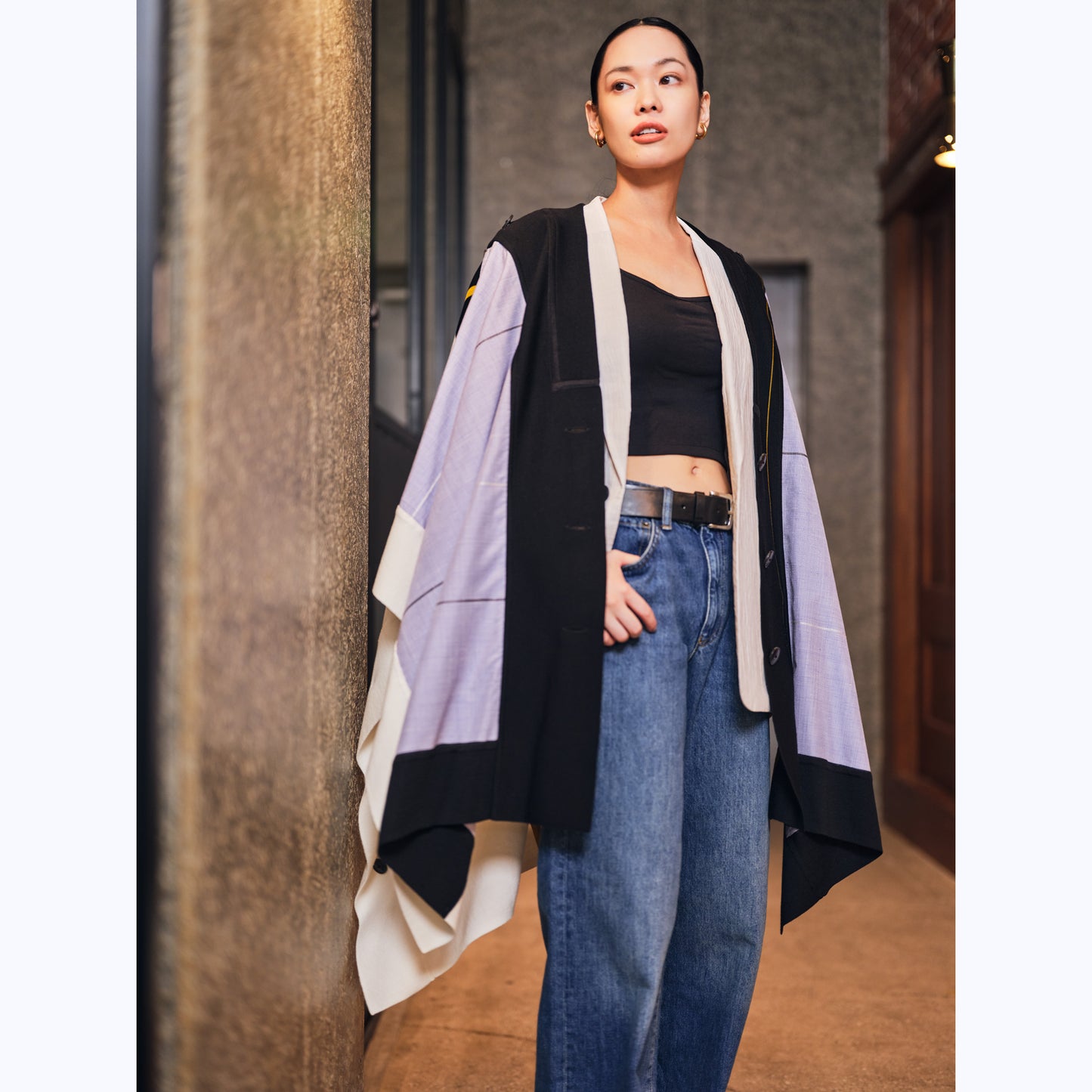 KAMUI - いしげ結城紬　変わり織　水色