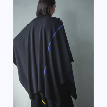 KAMUI - 牛首紬「勝」ランダムタテ絣フラシ雨