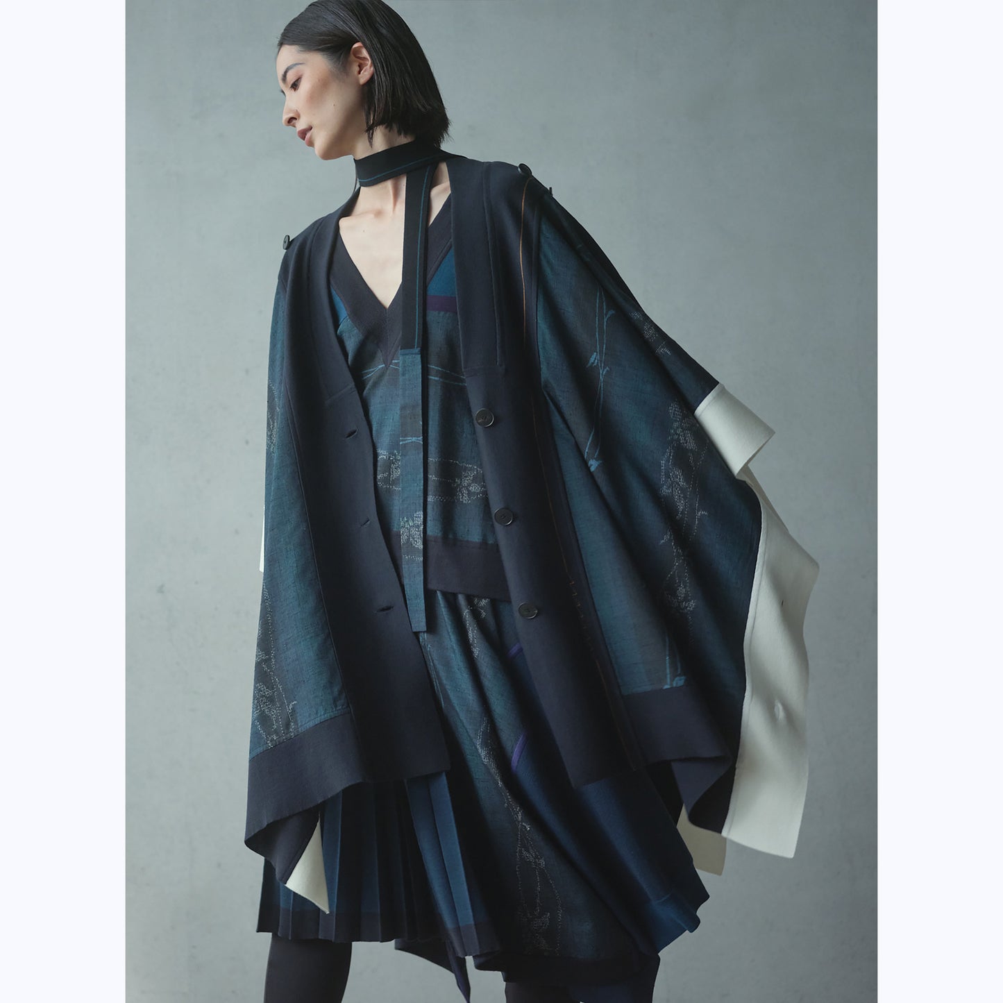 KAMUI - 石下結城紬 80亀甲飛び柄 花絣