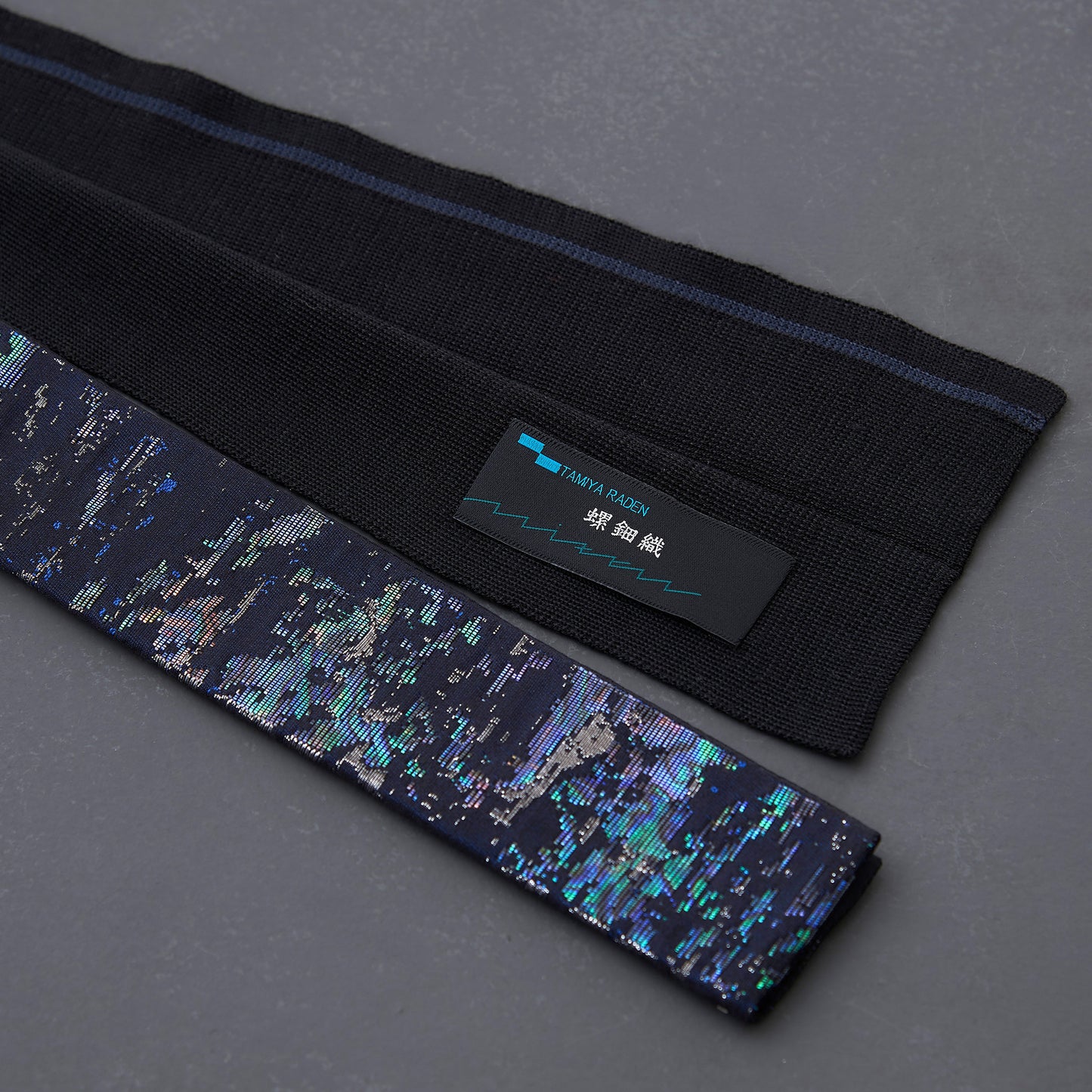 KIMONOニット タイダブル - 螺鈿織　星空と海