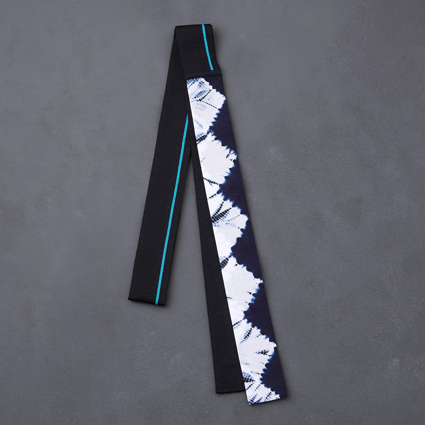 KIMONOニット タイダブル - 有松鳴海絞「勝」雁木杢目鎧段竜巻き絞り