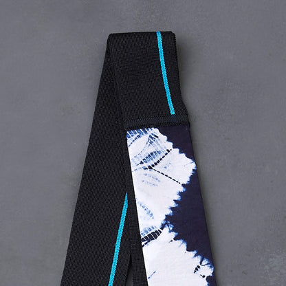 KIMONOニット タイダブル - 有松鳴海絞「勝」雁木杢目鎧段竜巻き絞り