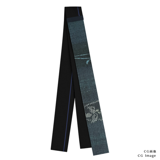 KIMONOニット タイダブル - いしげ結城紬 80亀甲飛び柄 花絣