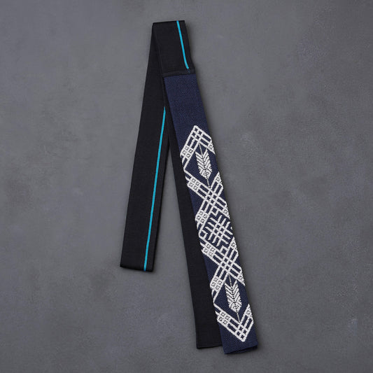 KIMONOニット タイダブル - こぎん刺し「勝」矢羽根