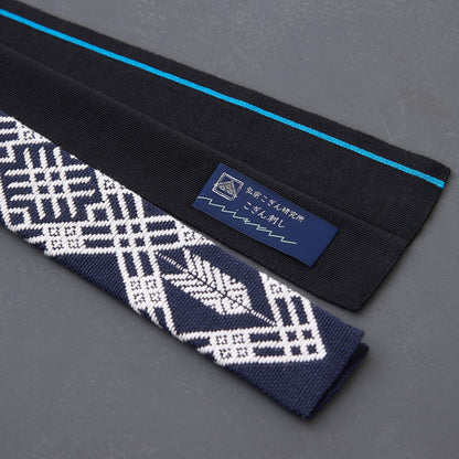 KIMONOニット タイダブル - こぎん刺し「勝」矢羽根