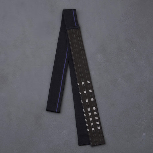 KIMONOニット タイダブル - 本場大島紬　華かすり　泥　1275