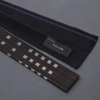 KIMONOニット タイダブル - 本場大島紬　華かすり　泥　1275