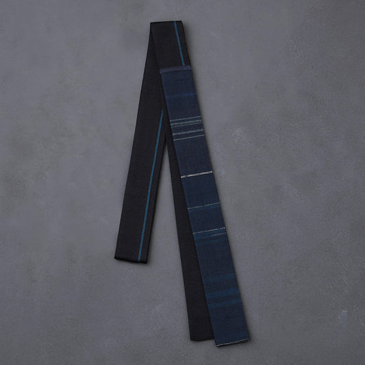 KIMONOニット タイダブル - 下井紬「勝」一列花織紬着尺