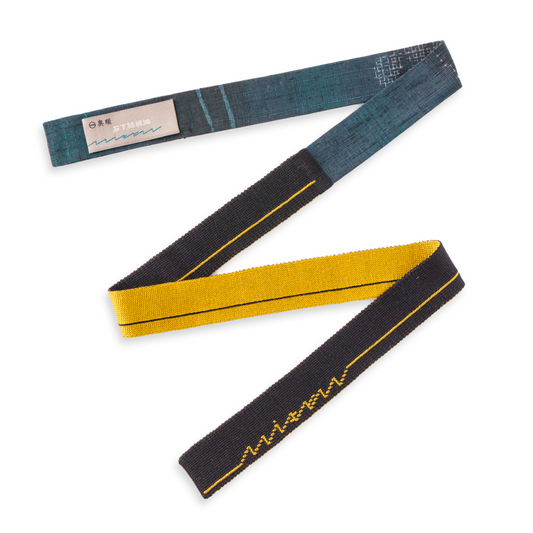 KIMONOニット　ミニタイ - 石下結城紬　真綿紬80亀甲飛び花絣