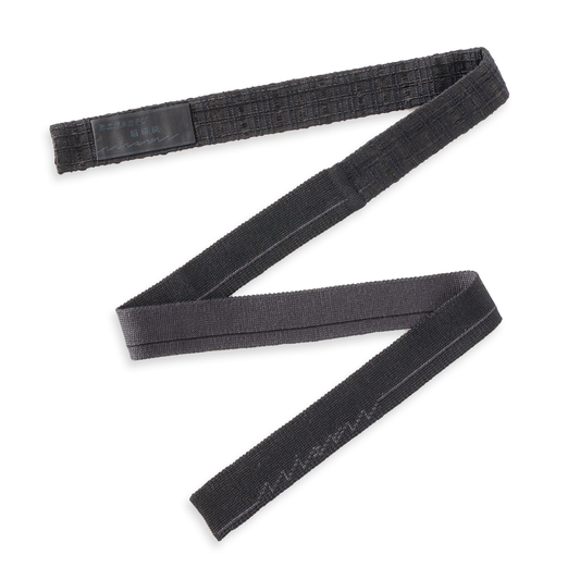 KIMONOニット　ミニタイ - 絹紐織(リボン織)「黒」