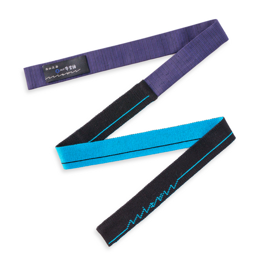 KIMONOニット　ミニタイ - 牛首紬「勝」ランダムタテ絣フラシ雨 1315