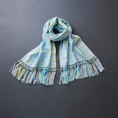 Fringe scarf, silk cord weave "Noboru"