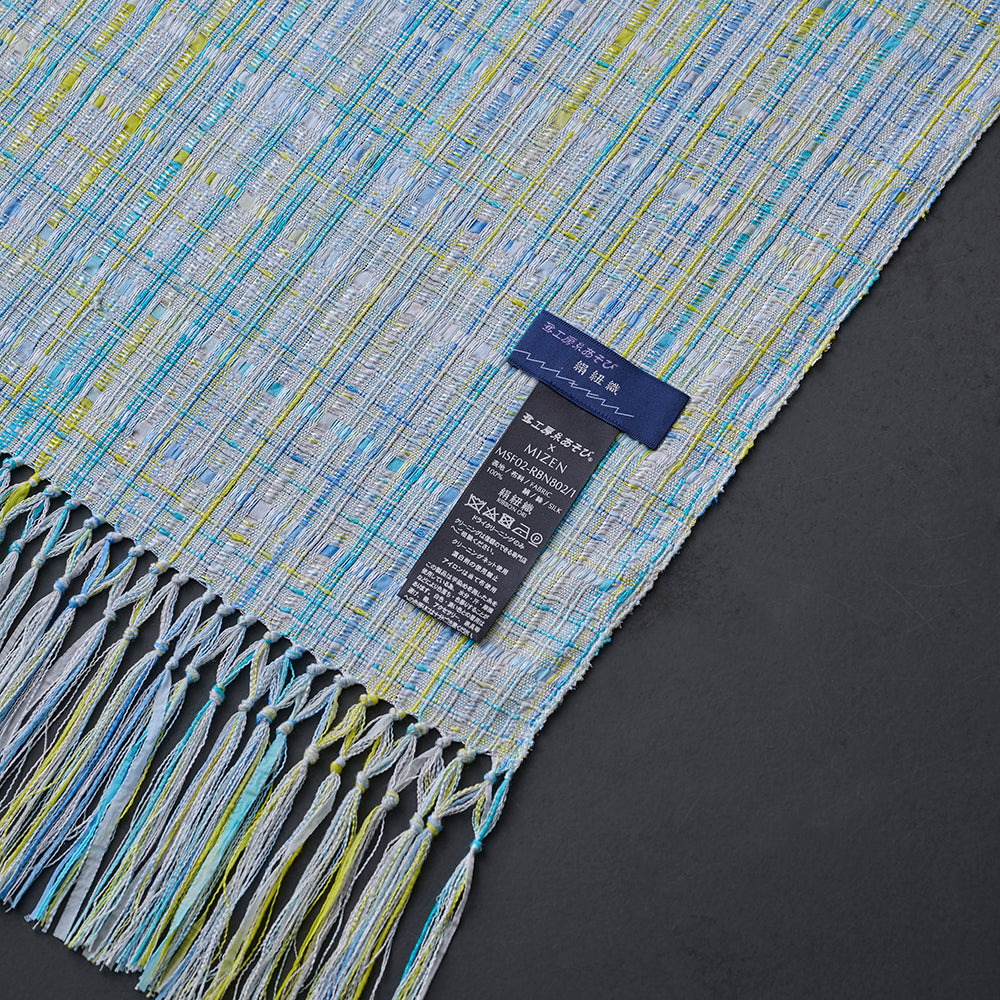 Fringe scarf, silk cord weave "Noboru"