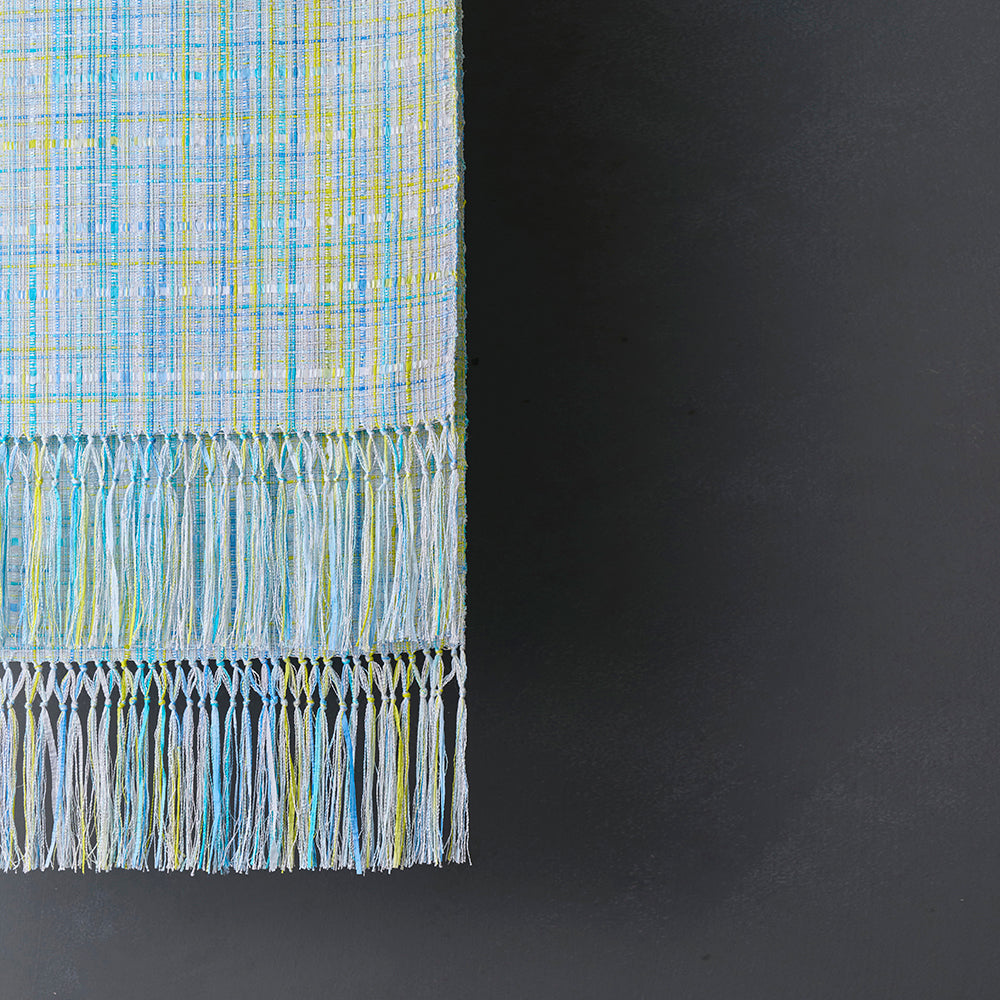 Fringe scarf, silk cord weave "Noboru"