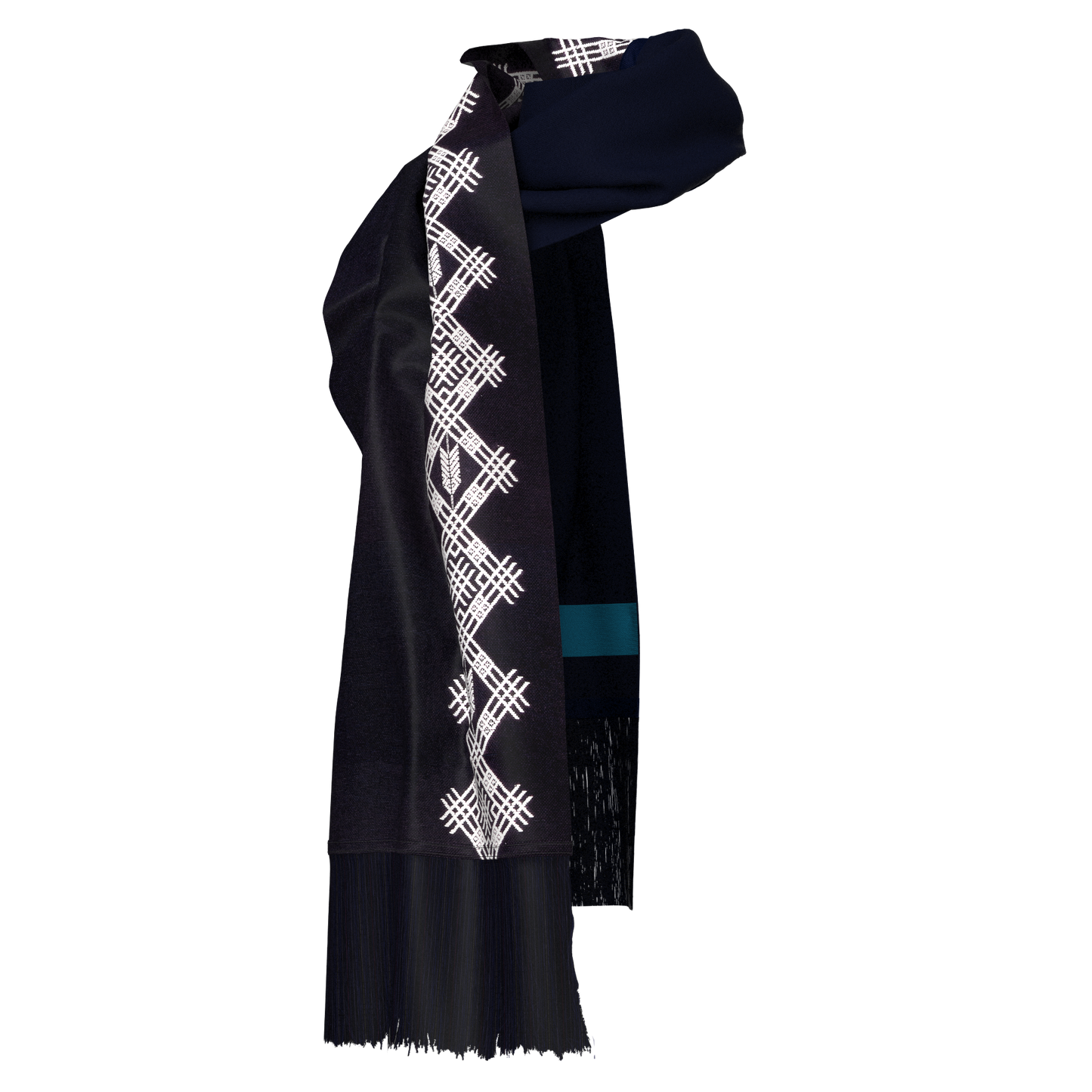 KIMONO knit MIZEN logo scarf