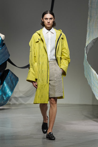 ハーフパンツ - こぎん刺し　ベージュ無地