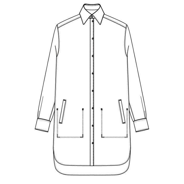 Shirt Coat/Men's Ushikubi Tsumugi (Yellow)